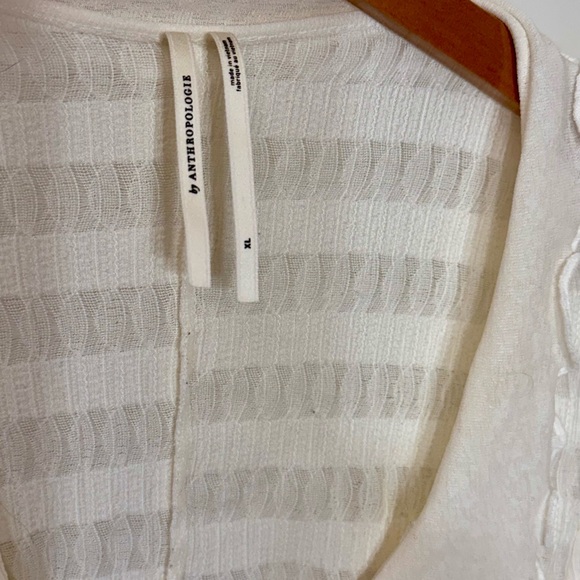ANTHROPOLOGIE Long Sleeve Button Front Textured  Button-Up Blouse - Picture 7 of 12